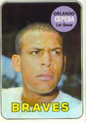 1969 Topps Baseball Cards      385     Orlando Cepeda